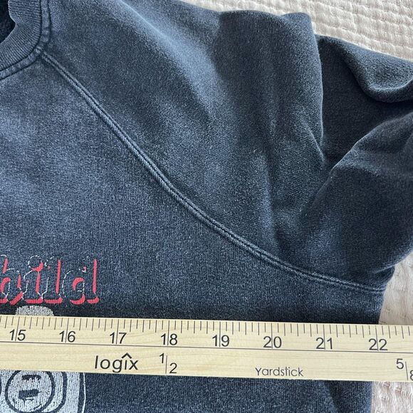 Sezane Sweatshirt Womens Medium Black Wild Wild Child Graphic Crewneck Pullover - Picture 8 of 10